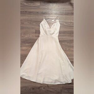 Lulu's white satin dress size small